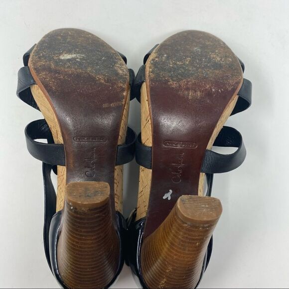 Cole Haan Black Leather Heels- Size 7.5 - Picture 2 of 13